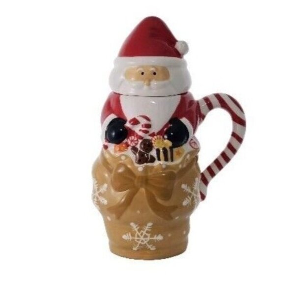 Temptations Other - Temptations Christmas Santa Mug 24oz Gold bag holiday season gifts cocoa mocha